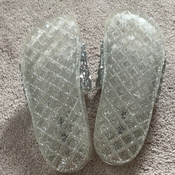 Silver Embellished Rubber Sandals US Size 7.5 8 - Picture 5 of 5